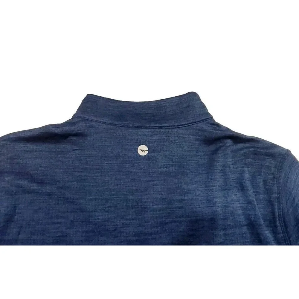 HI-TEC Men's 1/4 Zip Performance Pullover UPF 50+ Thermo Easy Care Navy, Size L